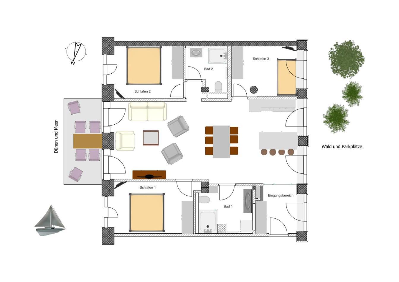 Traum Fewo Strandliebe Mit Meerblick, 3 Schlafzimmer, 2 Baeder Binz Exterior photo